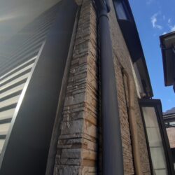 草加市　屋根カバー・外壁塗装　現調雨樋