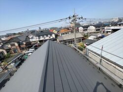 さいたま市北区　屋根カバー・外壁塗装 　屋根施工完了