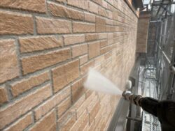蓮田市にて　屋根外壁塗装工事 バイオ高圧洗浄　外壁