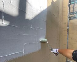 さいたま市北区　屋根カバー・外壁塗装 下塗り