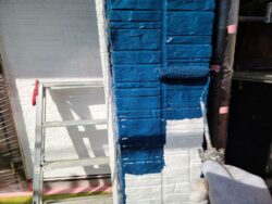 さいたま市北区　屋根漆喰外壁塗装 上塗り