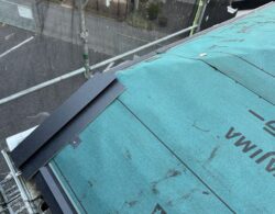 さいたま市北区　屋根カバー外壁塗装　屋根材設置 水切り
