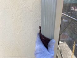さいたま市北区　屋根カバー外壁塗装　 付帯塗装　縦樋 