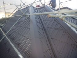 練馬区　屋根カバー外壁塗装屋根完了 