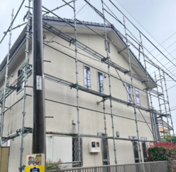 さいたま市見沼区　外壁塗装　足場設置