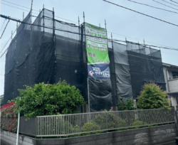 さいたま市見沼区　外壁塗装　足場設置