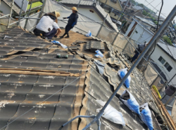 さいたま市見沼区　屋根葺き替え外壁塗装　屋根撤去
