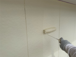 さいたま市北区にて外壁上塗り