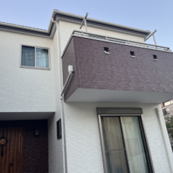 無機ハイブリットによる屋根外壁塗装工事を越谷市にて施工致しました