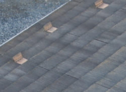 越谷市　屋根外壁塗装　現調 ドローン画像