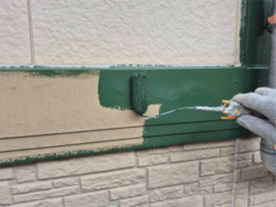 さいたま市北区にて帯板塗装