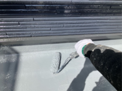 さいたま市北区 屋根外壁塗装 ベランダウレアックス塗布