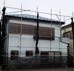 さいたま市緑区 屋根外壁塗装 足場設置