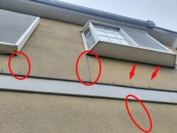 さいたま市西区にて外壁クラック