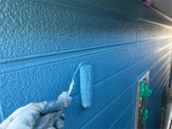 さいたま市岩槻区にて外壁上塗り