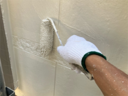 さいたま市西区　外壁塗装上塗り