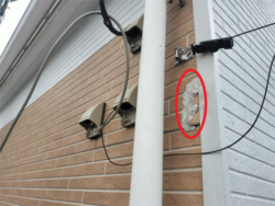 志木市屋根外壁塗装工事サイディング修繕前