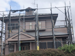 上尾市屋根外壁塗装工事 足場